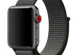 Curea iUni compatibila cu Apple Watch 1/2/3/4/5/6/7, 42mm, Nylon Sport, Woven Strap, Midnight Gray